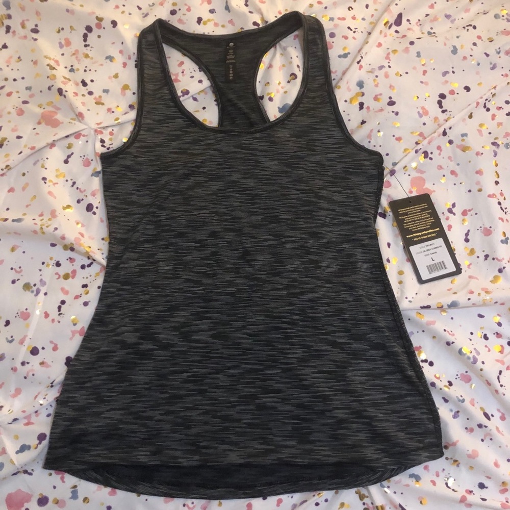 Gray Workout Muscle Tank - Picture 2 of 6
